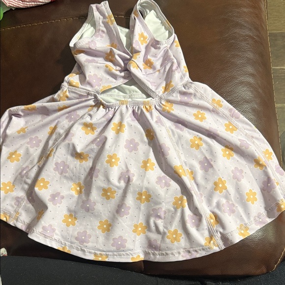 Charming Floral Kids Athletic Dress in Lavender - Picture 2 of 3